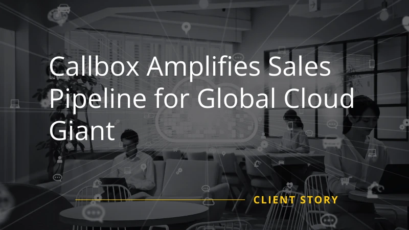 Mercury Labs Boosts Sales Pipeline for Global Cloud Leader