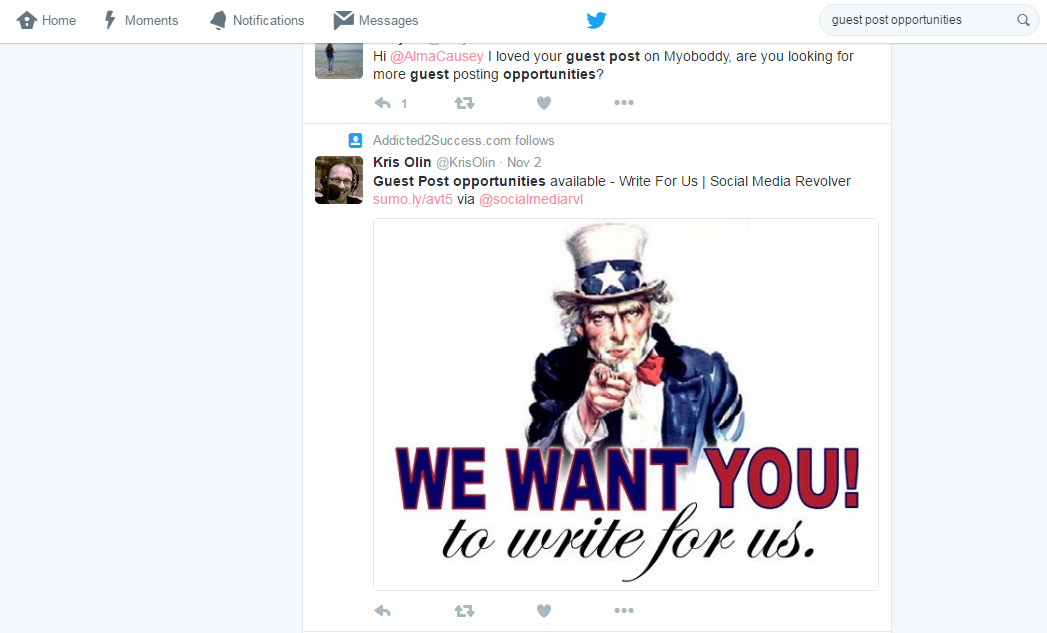 Finding Guest Post Opportunities on Twitter