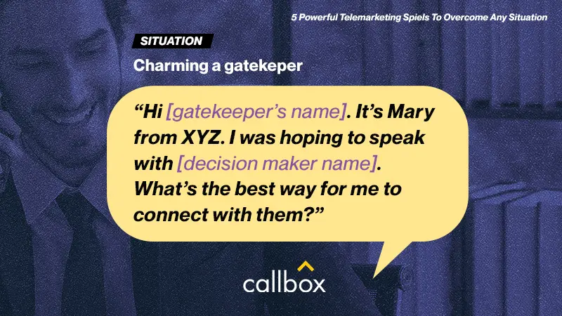 Charming a gatekeeper