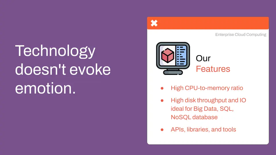 Technology doesn't evoke emotion