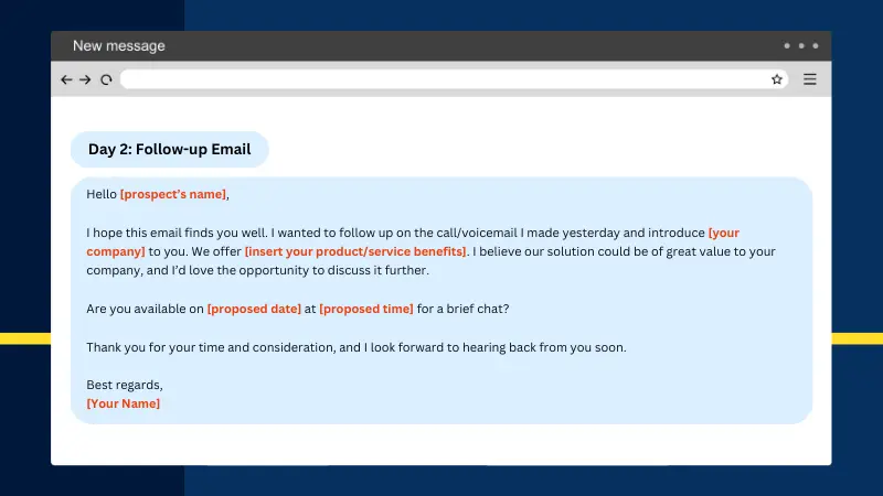 sample script for sales follow-up email