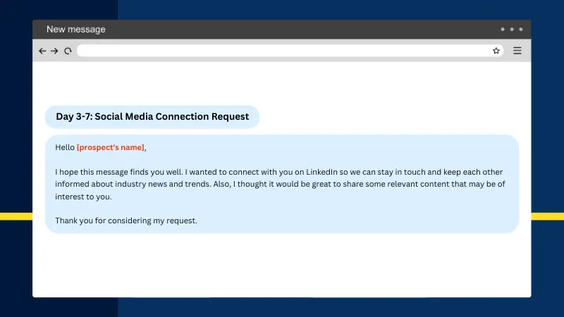 sample script for social media connection request