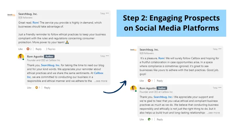 an image of how to engage prospects on social media platform