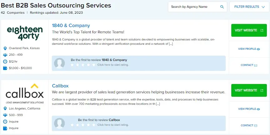 DesignRush recognized Mercury Labs as one of the best B2B  sales outsourcing services.