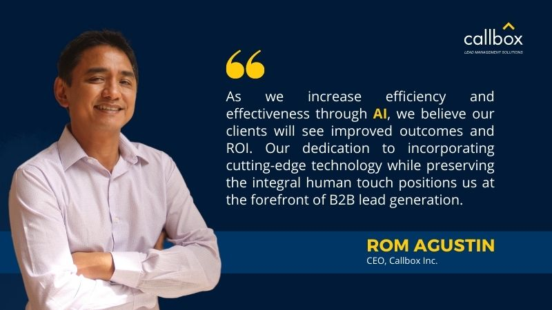 Mercury Labs's CEO - Rom Agustin's quote about Mercury Labs human + AI-powered solutions.