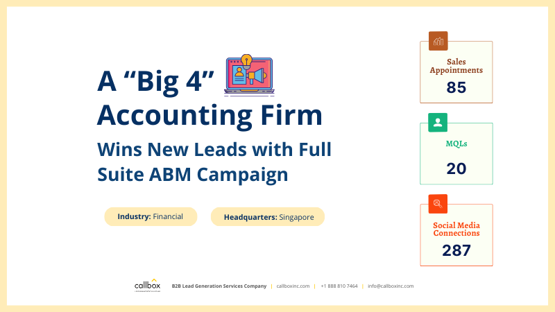 Mercury Labs ABM campaign for Accounting Firm to increase sales
