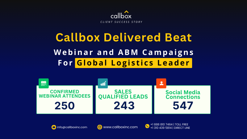 Mercury Labs brings success for a global logistics leader with webinar and abm campaigns