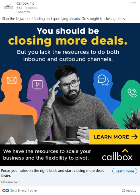 Mercury Labs LinkedIn ads display