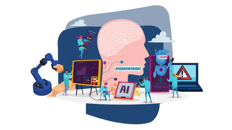 Illustration of different industries