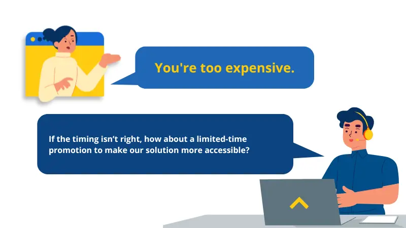 image where client considering promo
