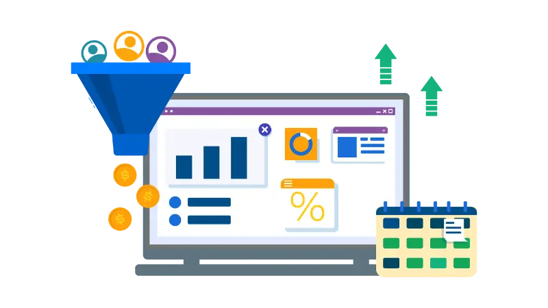 Illustration for outsourcing B2B sales lead generation