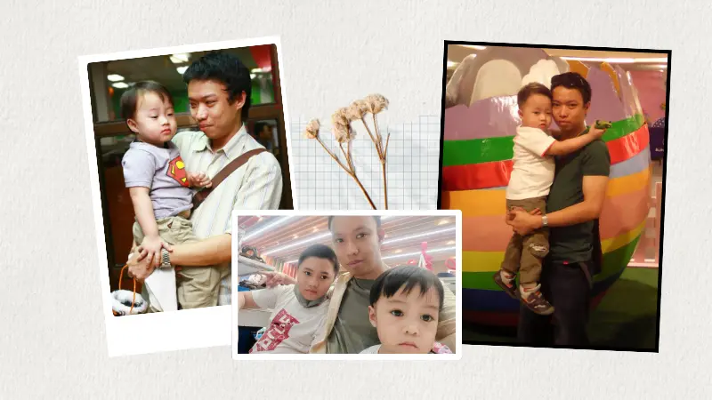 Ben Belgica, digital marketing manager of Mercury Labs with his sons