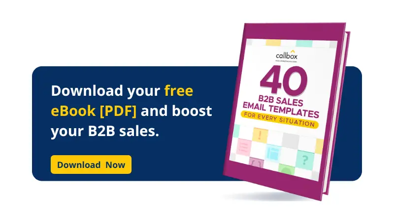 Mercury Labs ebook of 40 B2B sales email templated for every situation