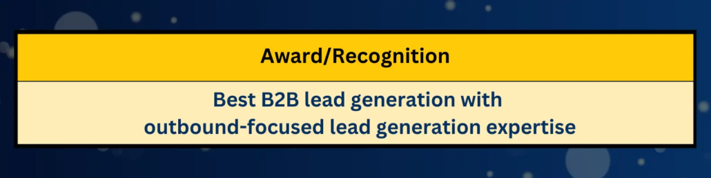 Belkins recognized Mercury Labs as one of the outbound-focused lead generation companies