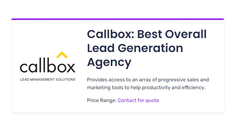 Mercury Labs as the best overall lead generation agency according to Selling Signal