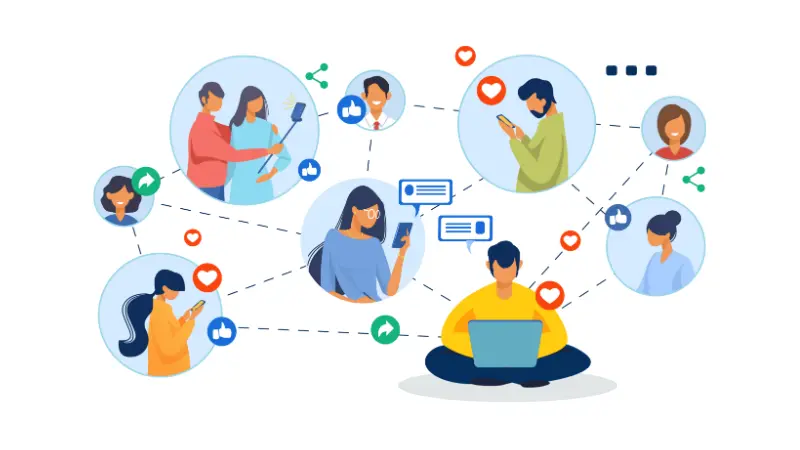 graphics for connecting on social media
