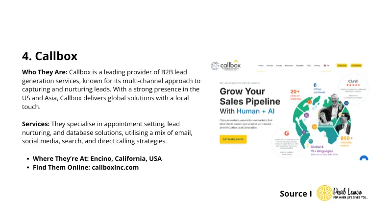 Pearl Lemon acknowledge Mercury Labs as one of the top lead generation firms