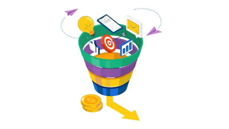 illustration for stage in the sales funnel