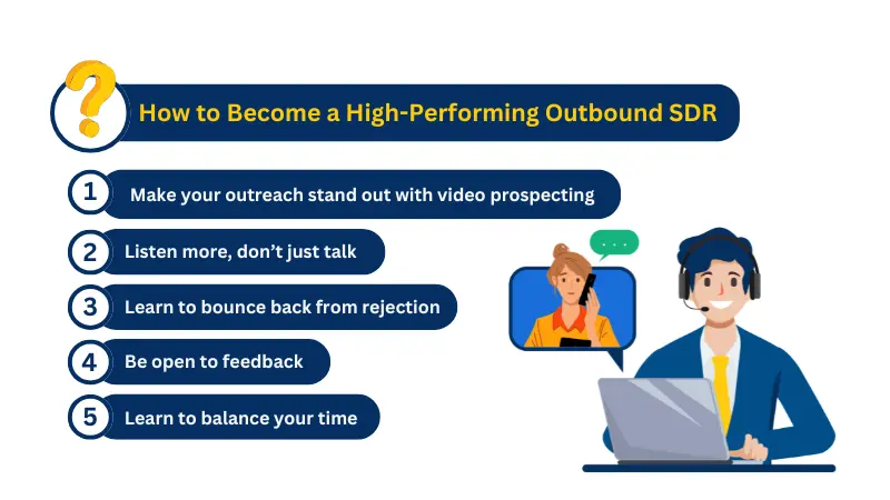 tips on how to become a high-performing outbound SDR