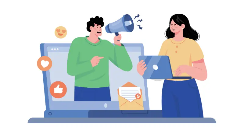 illustration for social media marketing