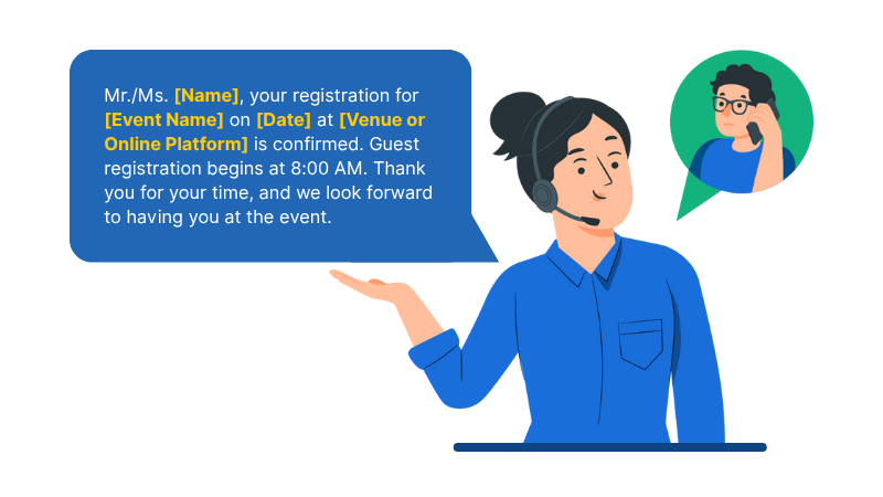 The closing script for event telemarketing