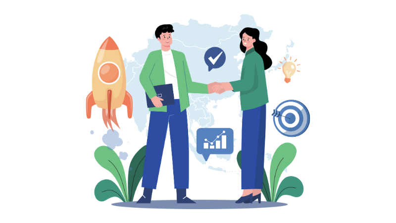graphical representation for local expertise access as one of lead gen outsourcing advantages