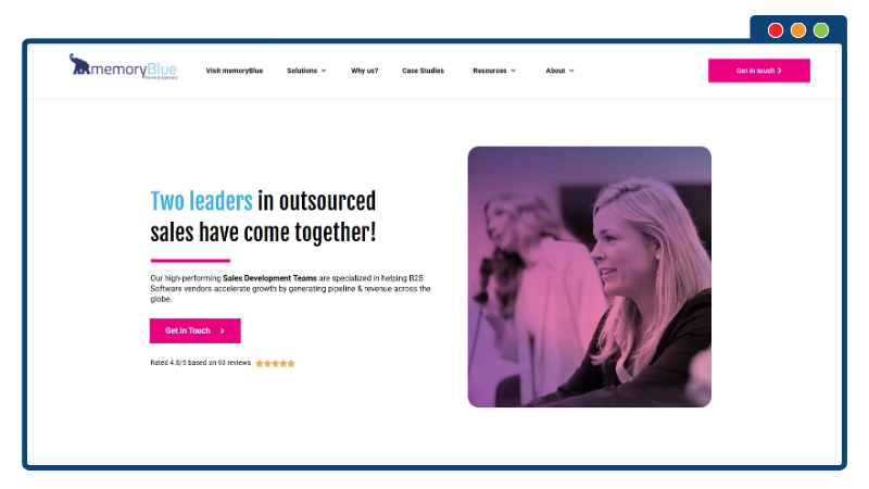 MemoryBlue homepage website
