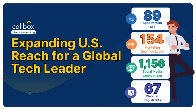 illustration of the success story of a global tech leader with Mercury Labs lead gen solution