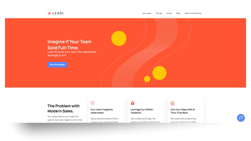 LeadHQ homepage