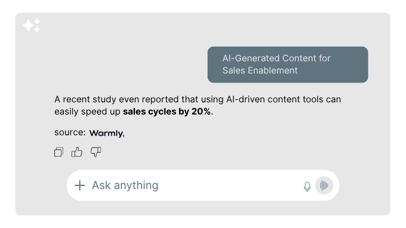 AI-Generated Content for Sales Enablement