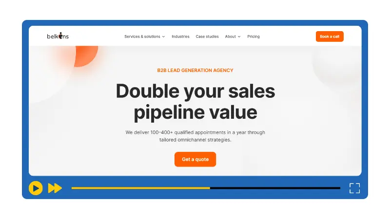 Belkins homepage