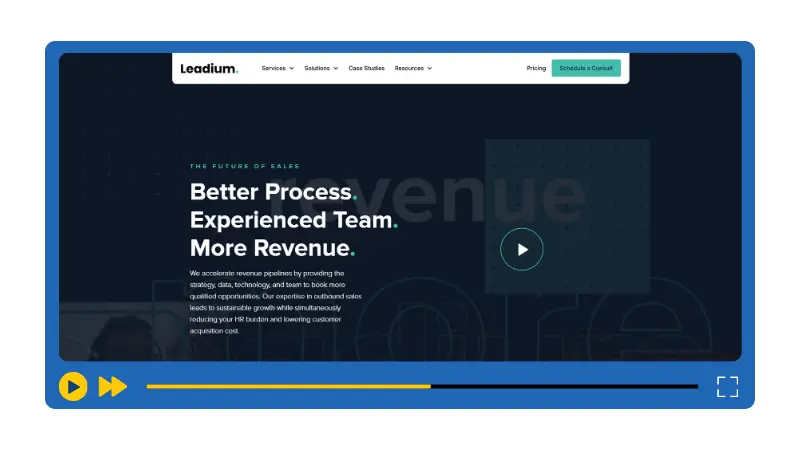 Leadium Homepage