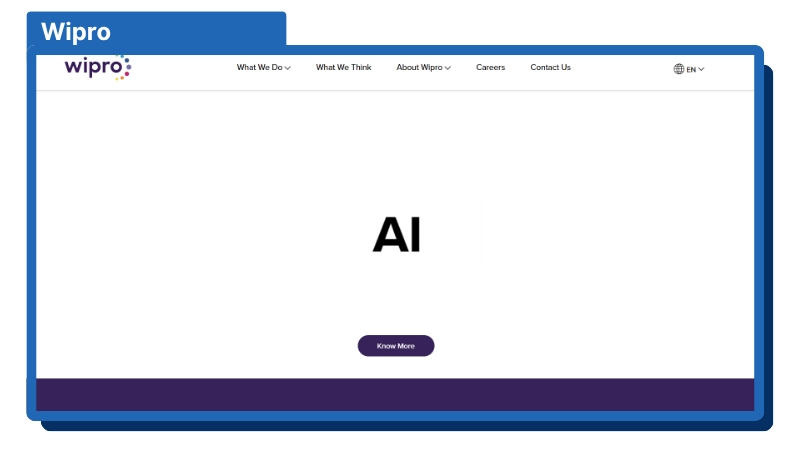 Wipro - Managed AI Services Companies
