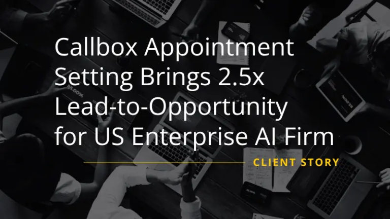 Mercury Labs Appointment Setting Brings 2.5x Lead-to-Opportunity for US Enterprise AI Firm